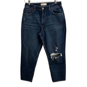 Abercrombie & Fitch Curve Love Distressed The Mom High Rise - Size 30
